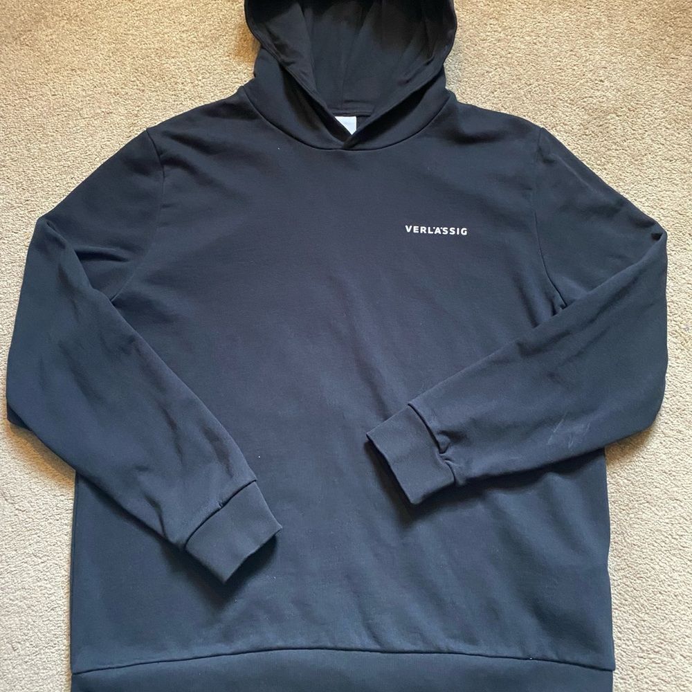 BMW Black Hoodie with White Logo Outline Men’s Size XXL - Picture 2 of 6